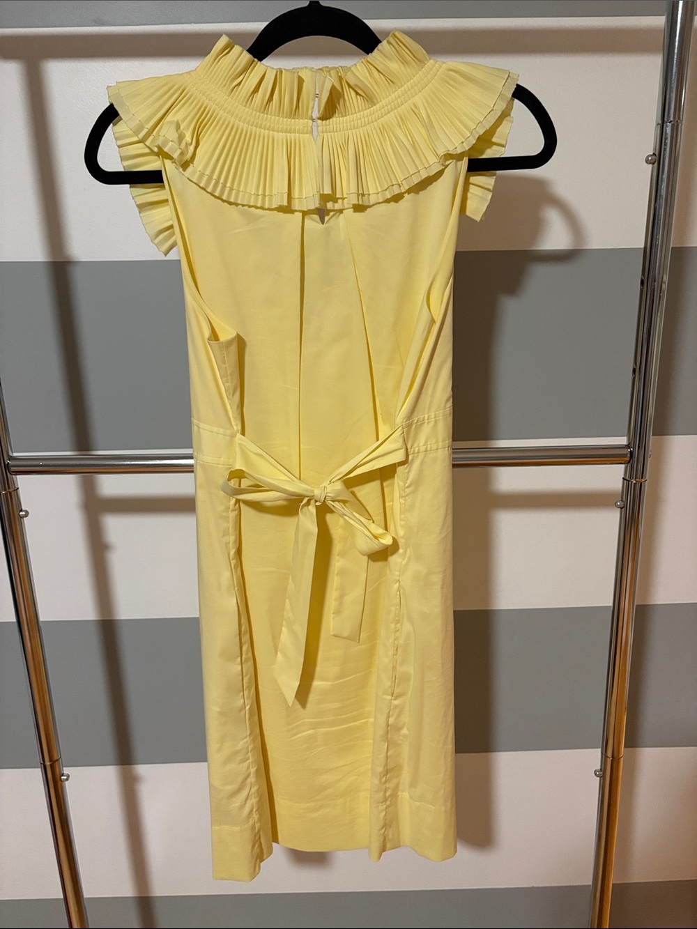BCBGMaxAzria Yellow Ruffled V-Neck Mini Dress - Picture 2 of 2